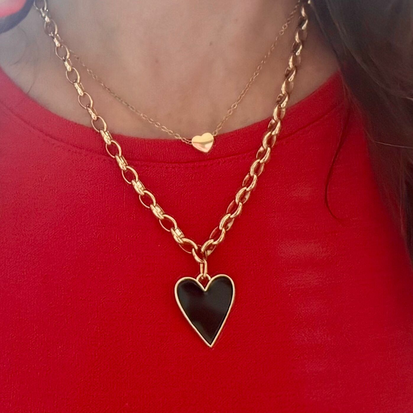 Black Heart Necklace