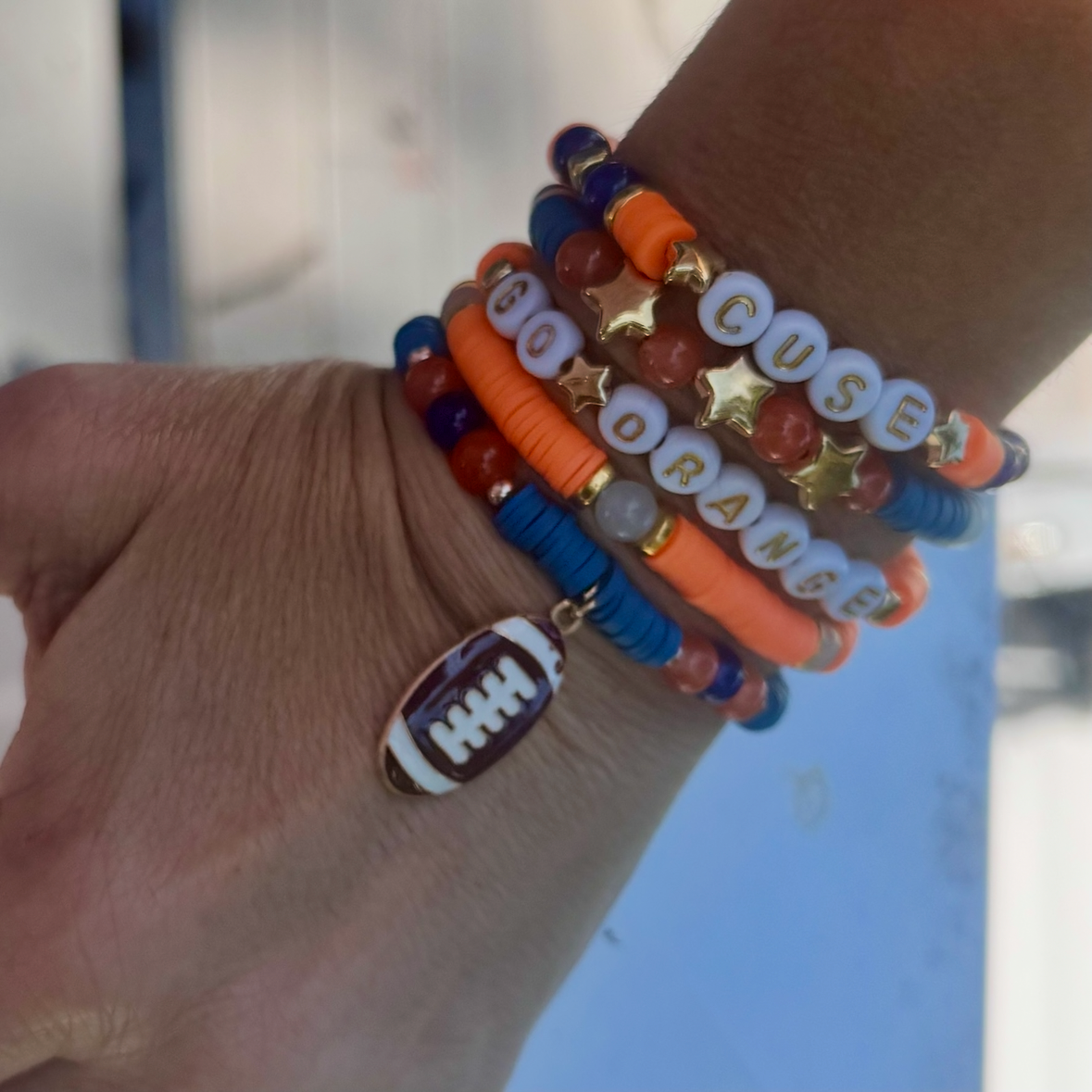 Beaded bracelets - game day/name