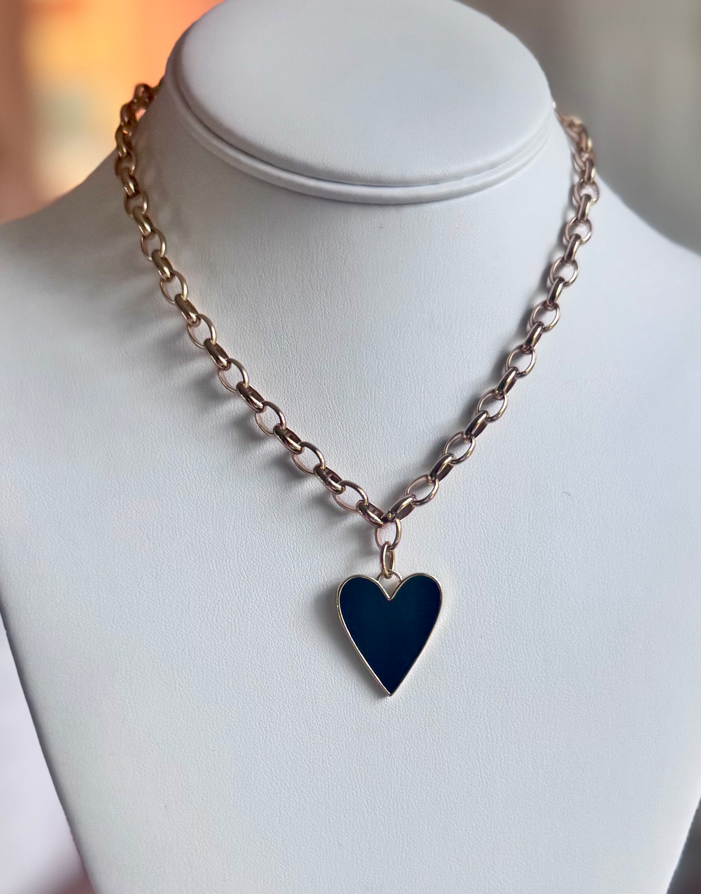 Black Heart Necklace