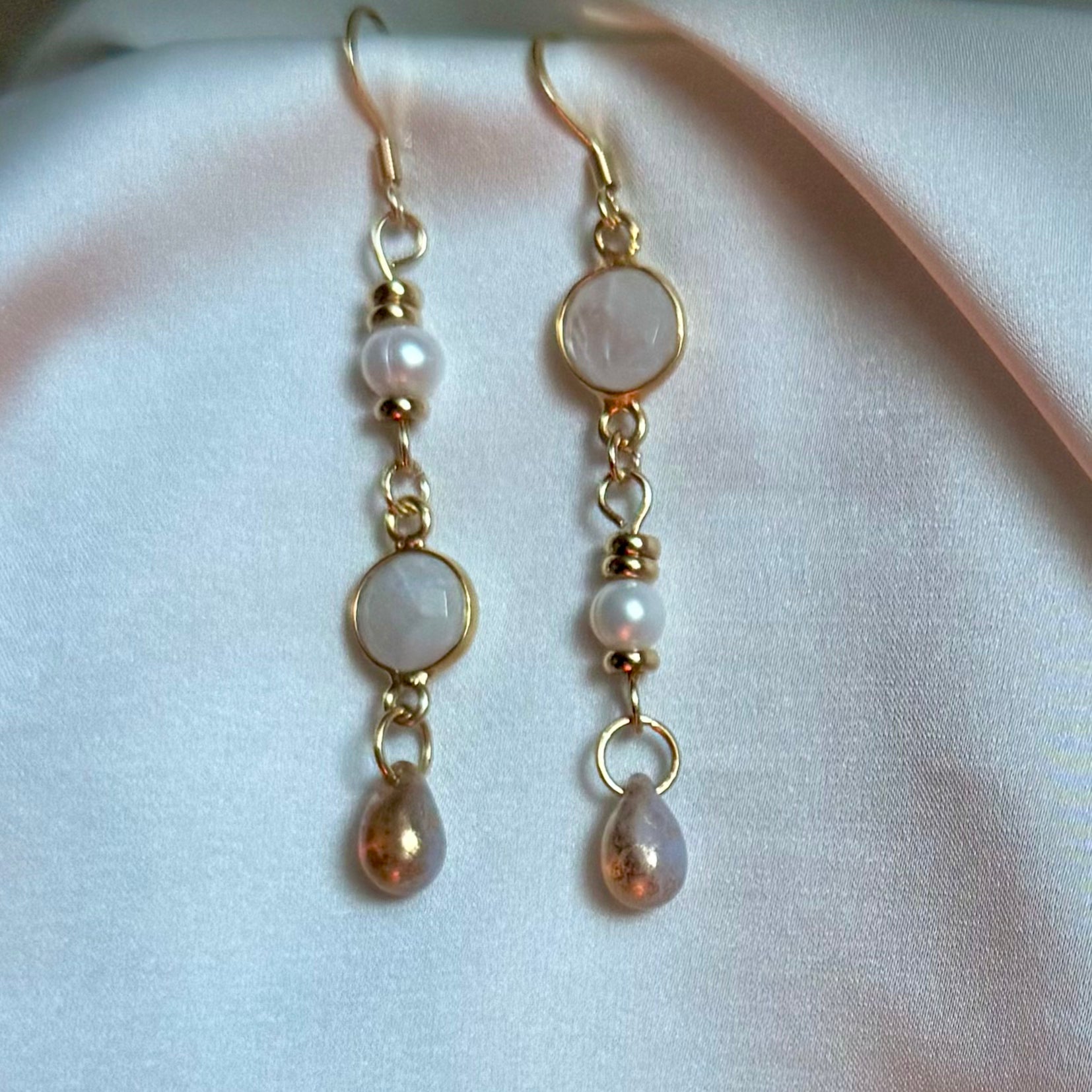 Frosted Shimmer Drop Earrings