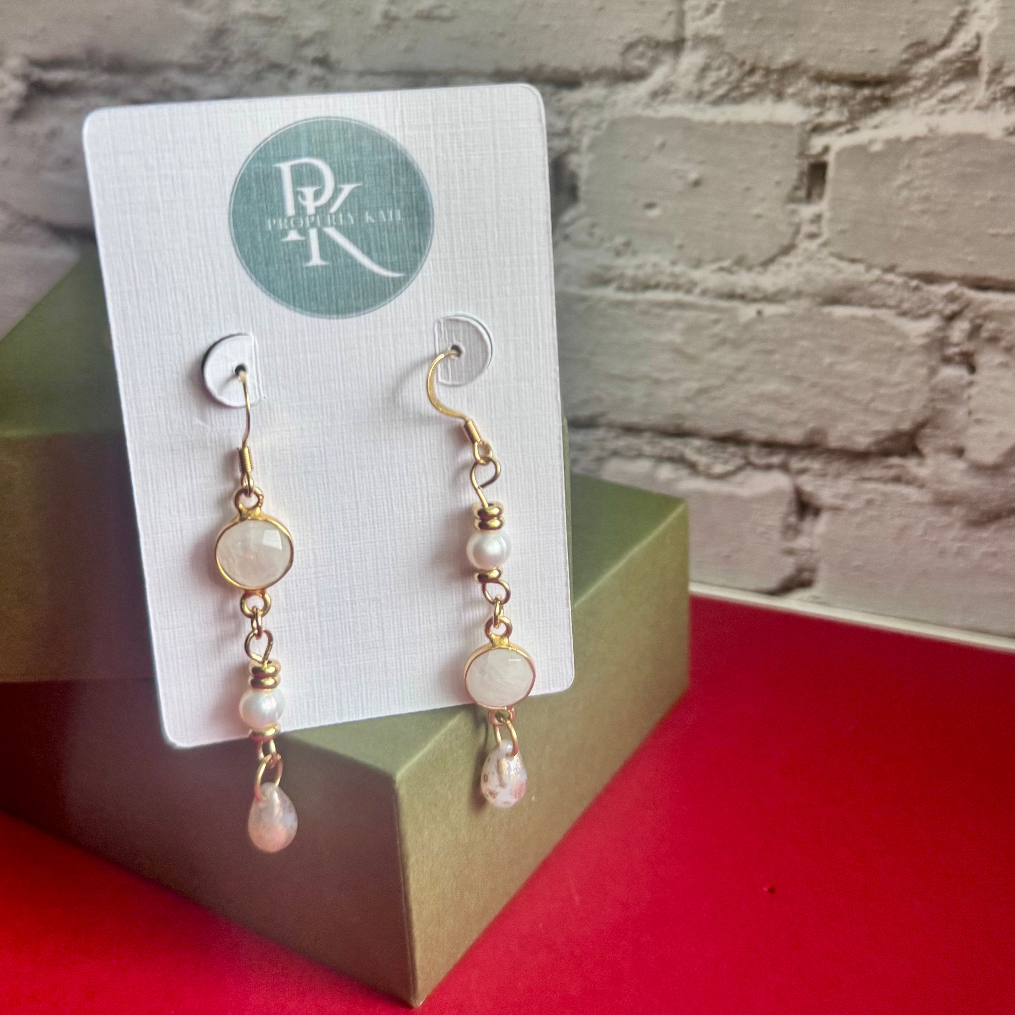 Frosted Shimmer Drop Earrings
