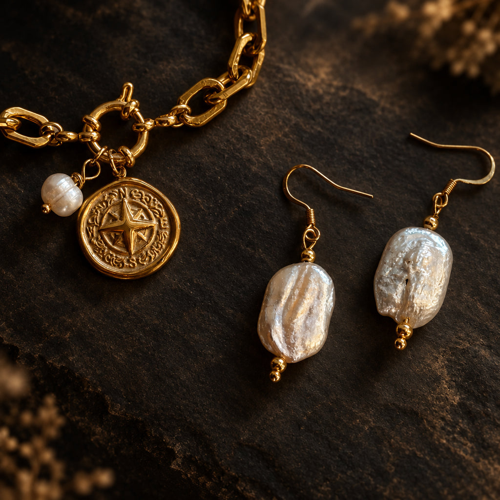 Moonlit Pearl Earring