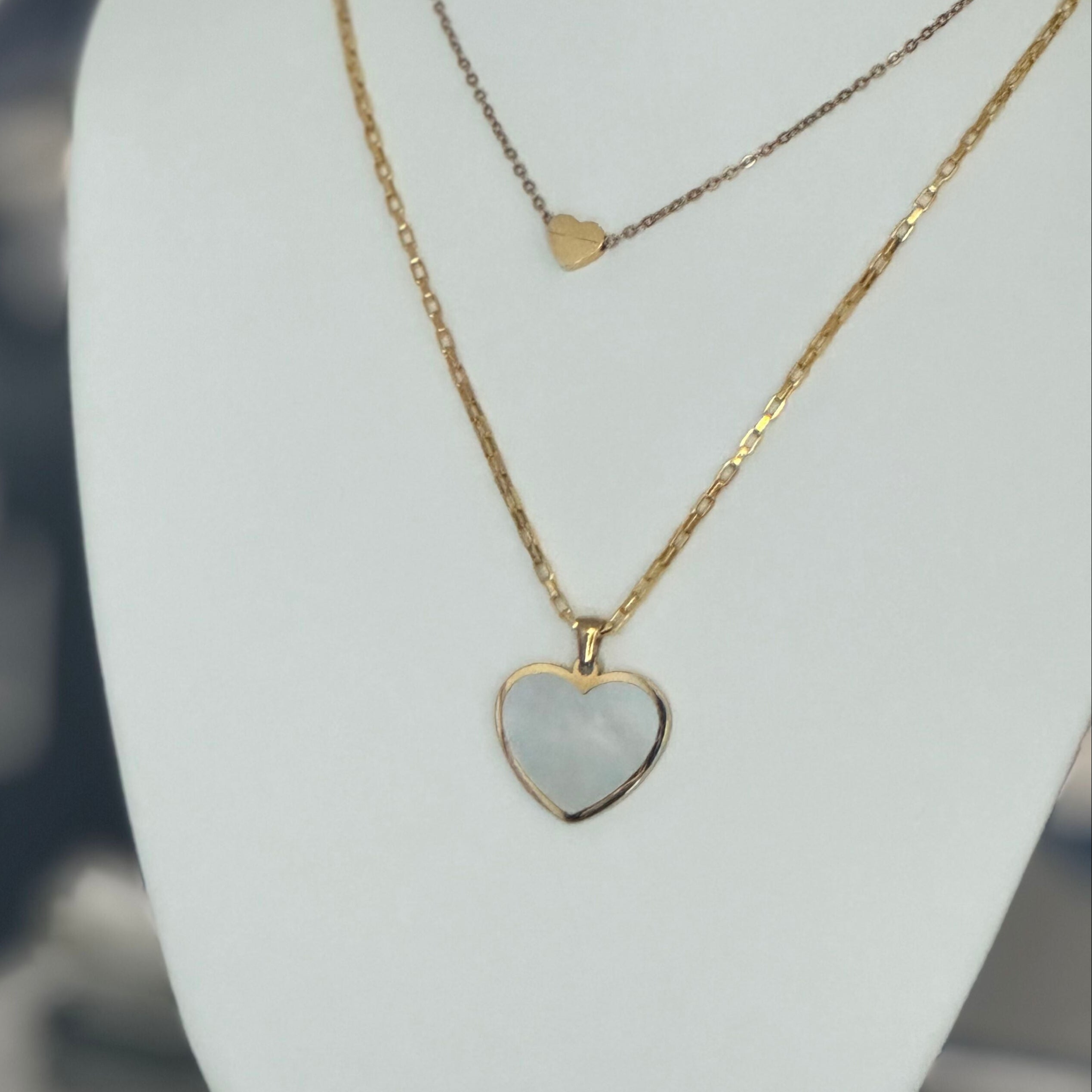 White Heart Necklace