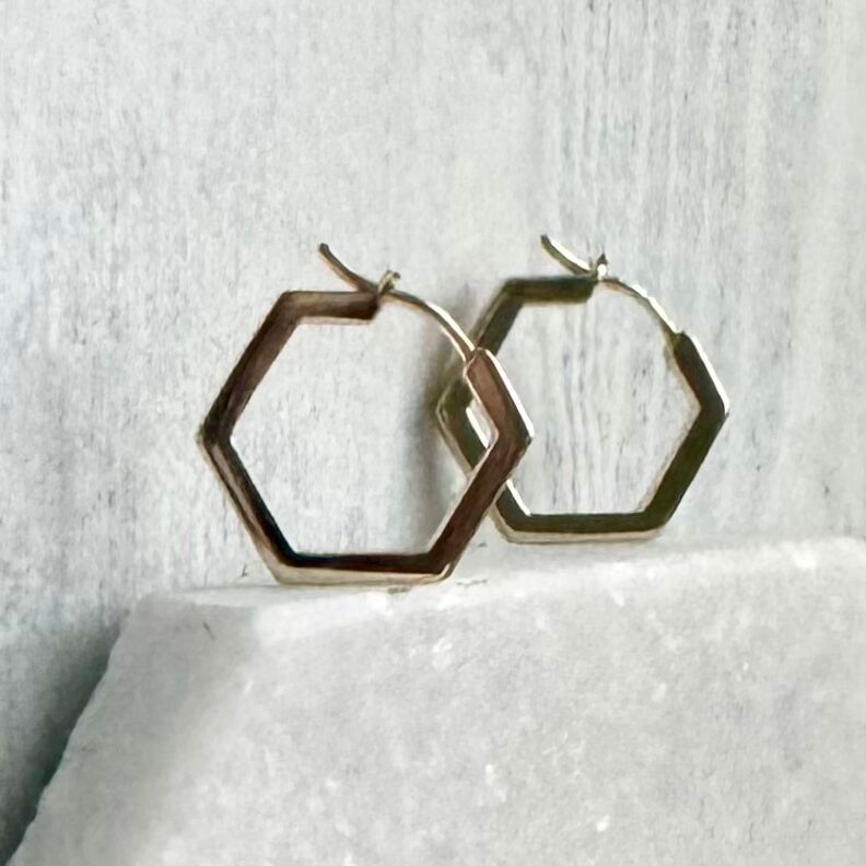 Hex Hoop Gold