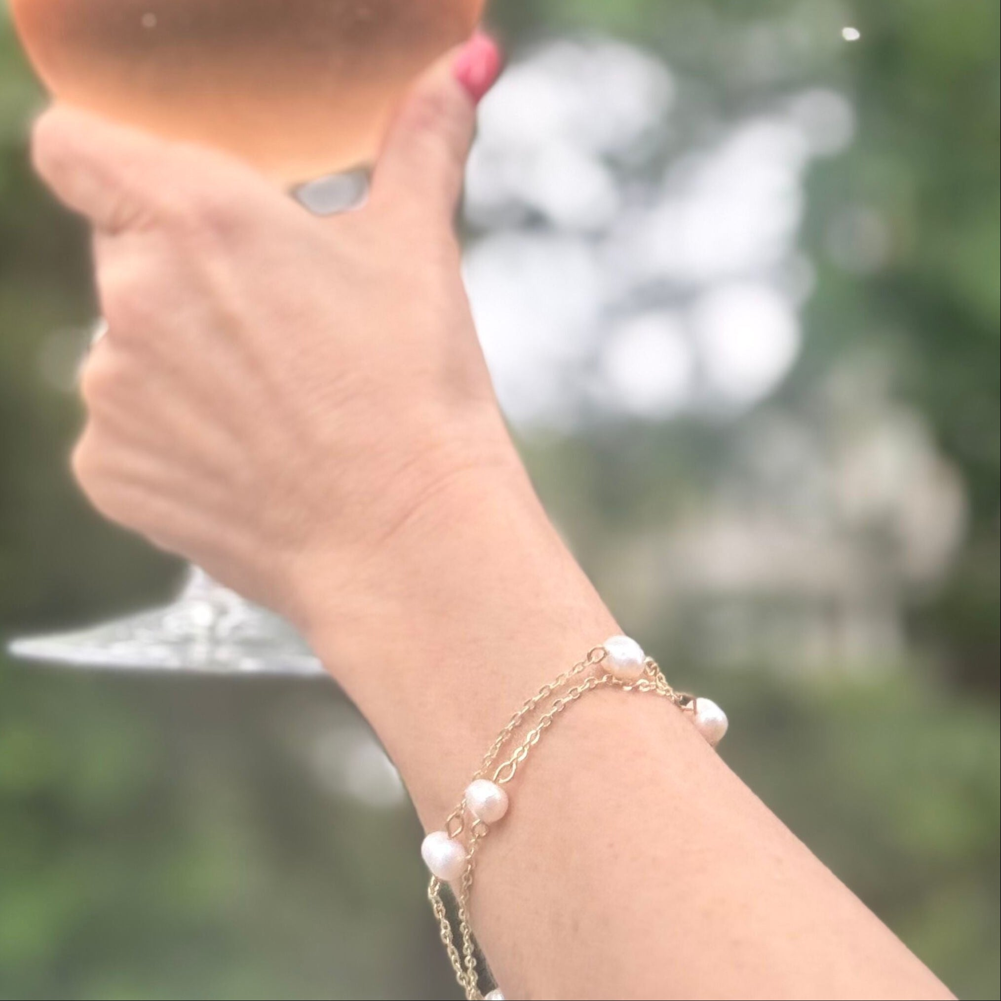 Double Strand Pearl Bracelet