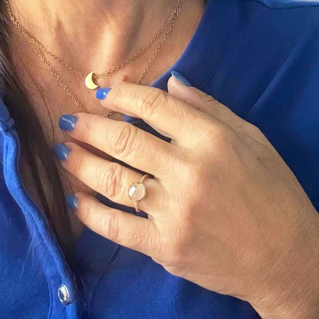 Rose Quartz Solitaire