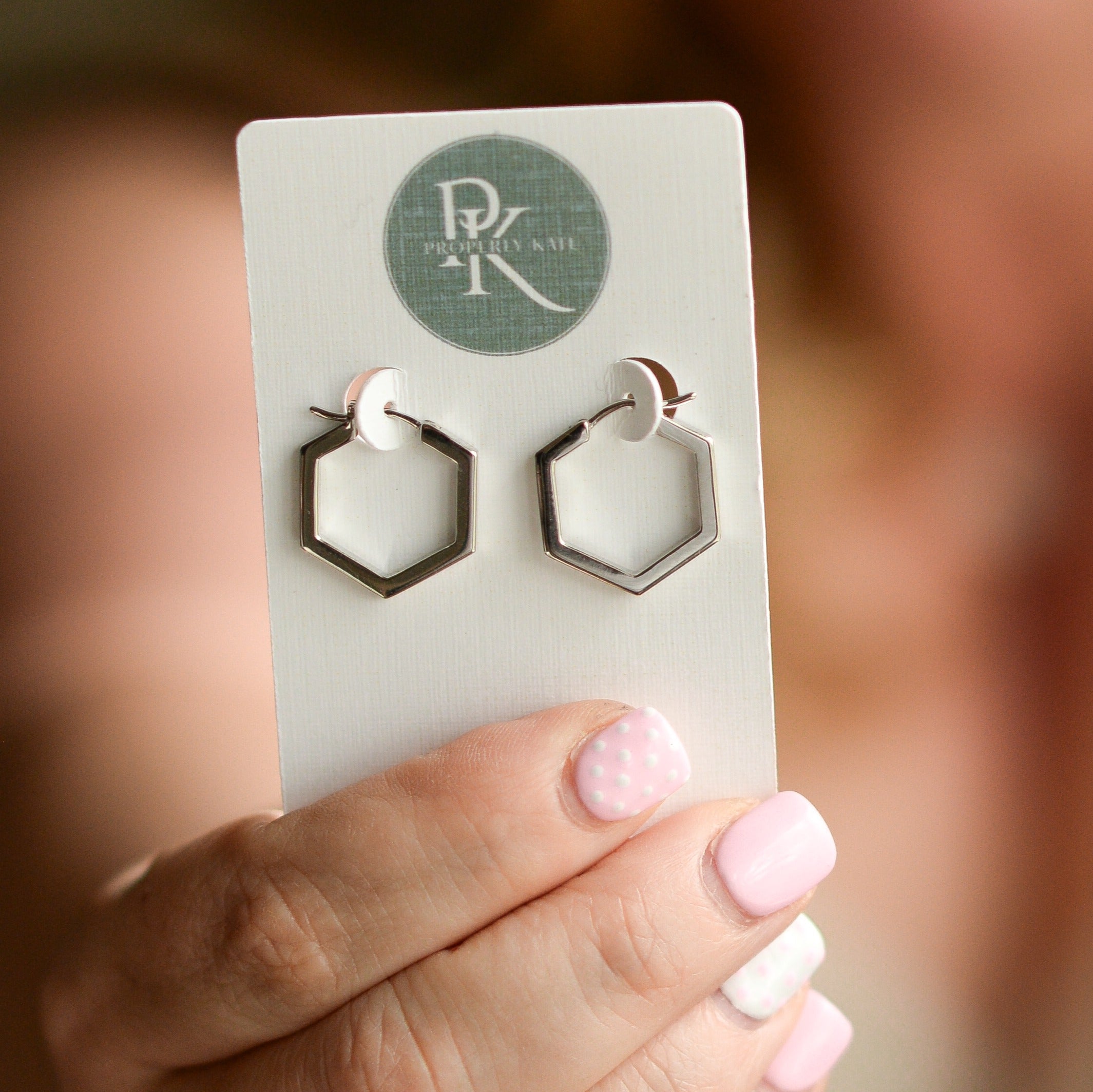 Hex Hoop Sterling Silver