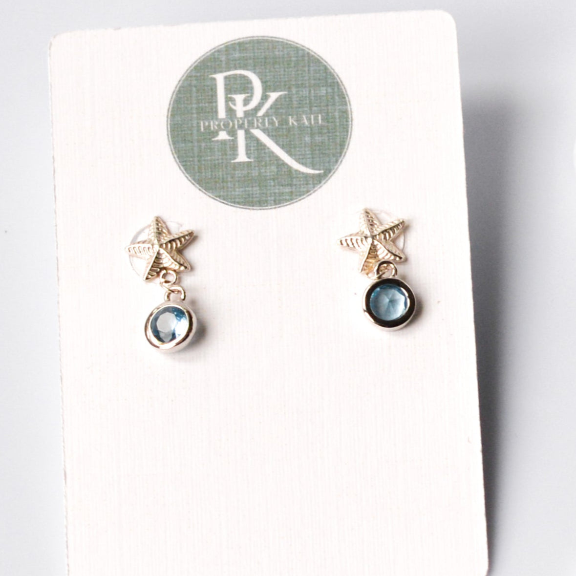Blue Starfish Earrings
