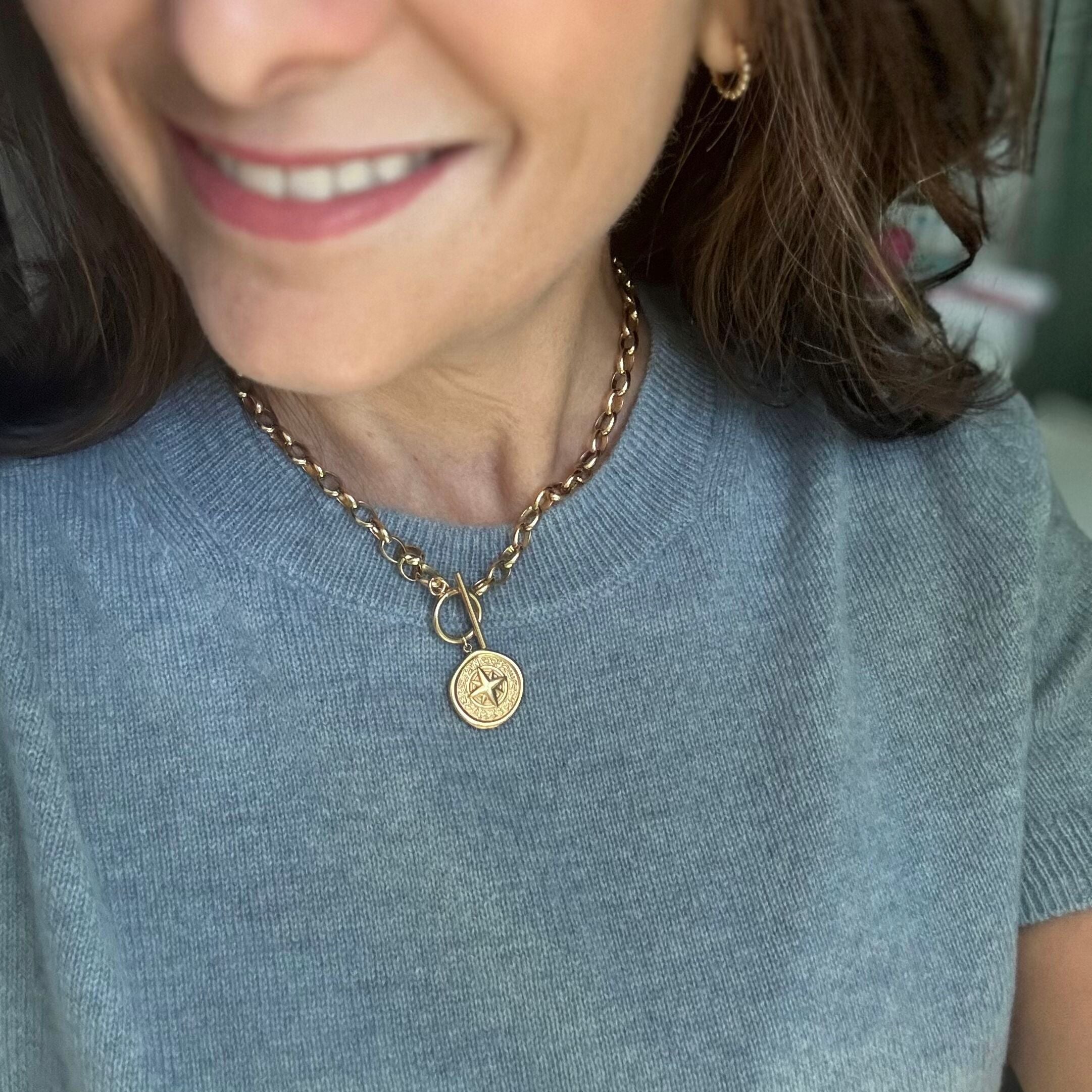 Compass Toggle Necklace