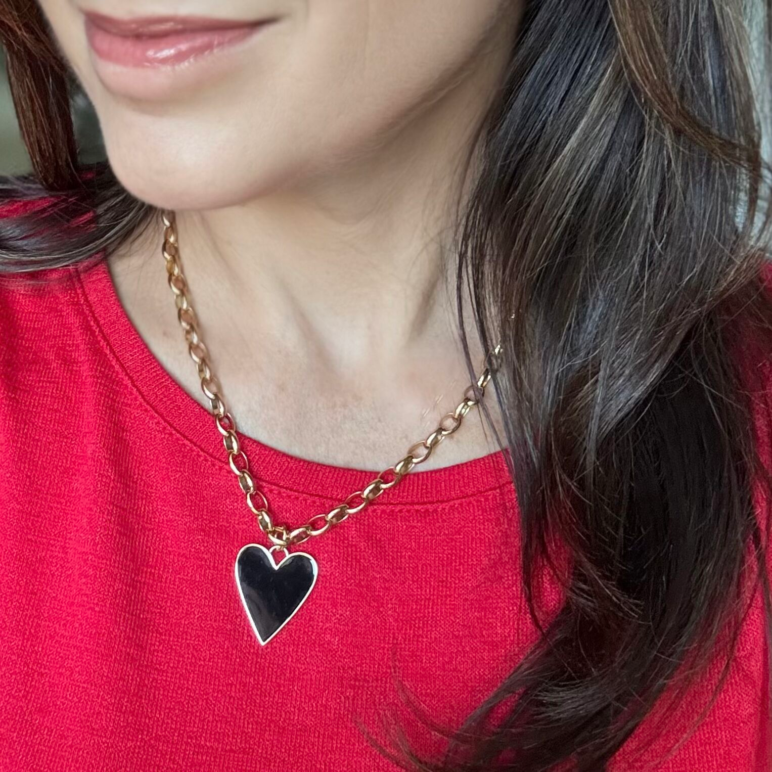 Black Heart Necklace
