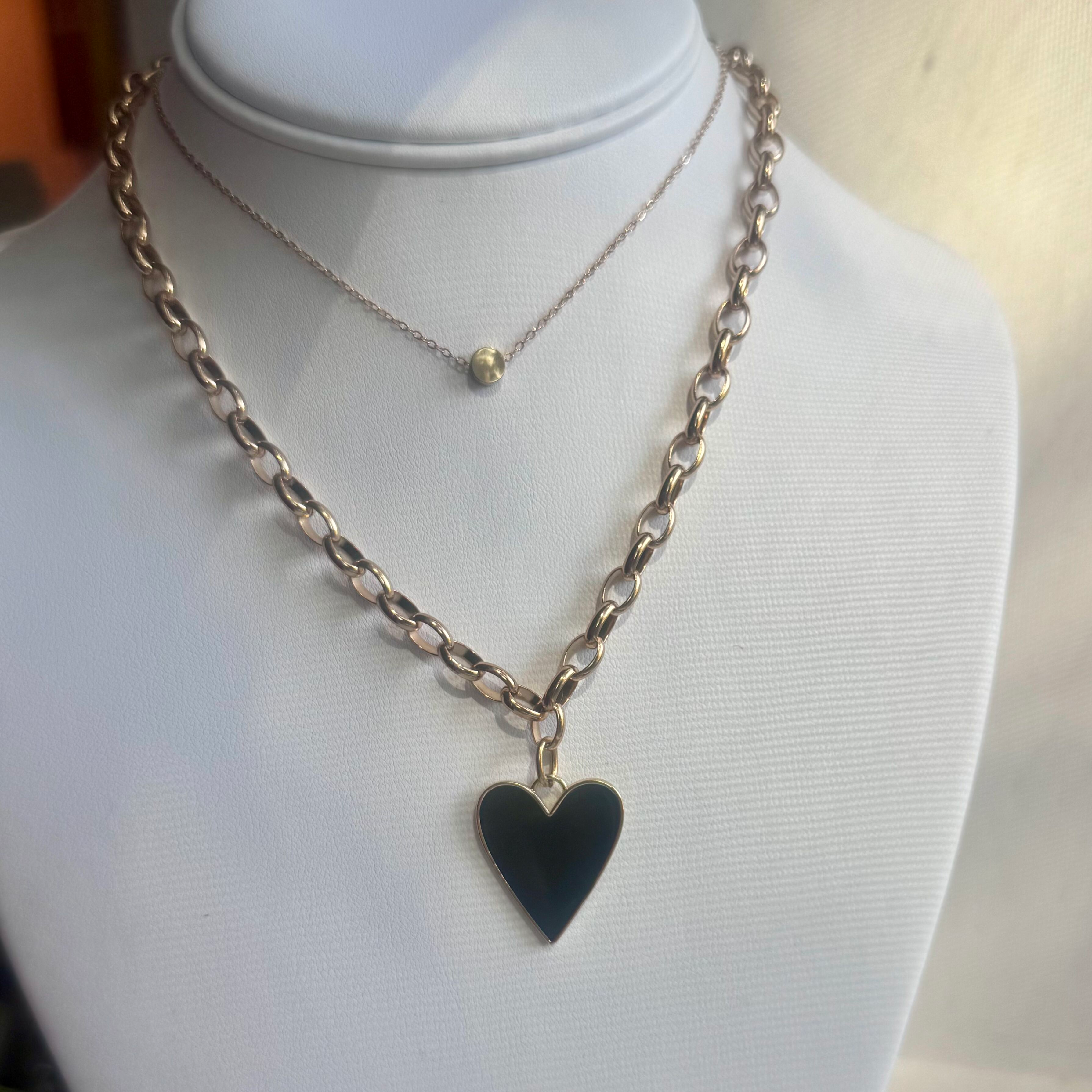 Black Heart Necklace