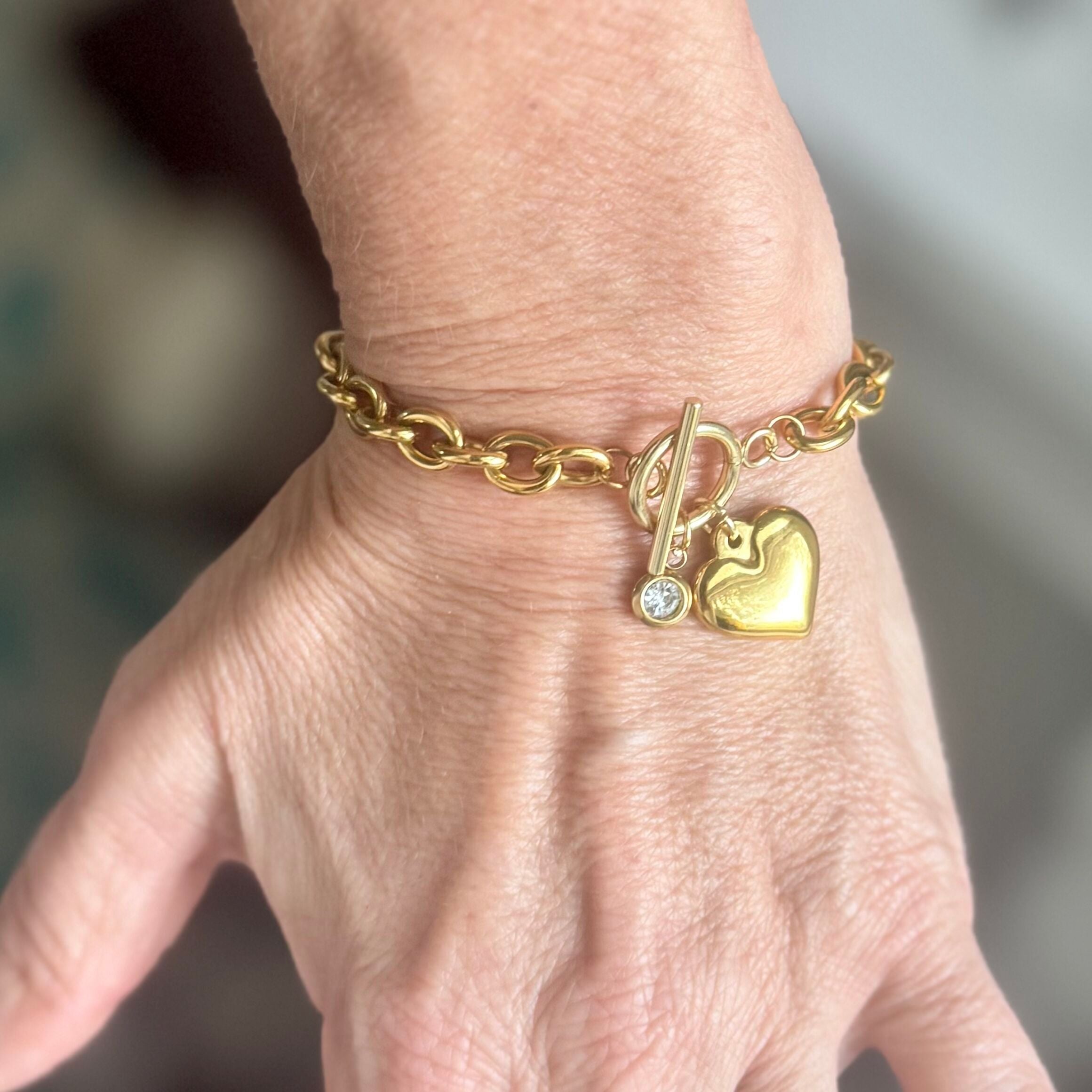Heart Toggle Bracelet