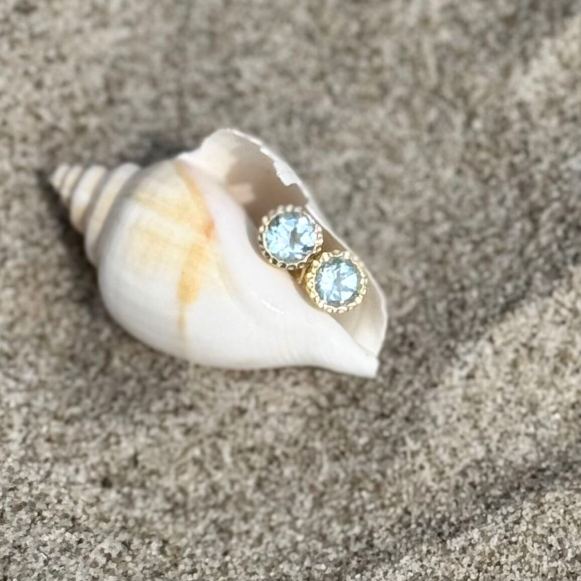 Blue Topaz Studs