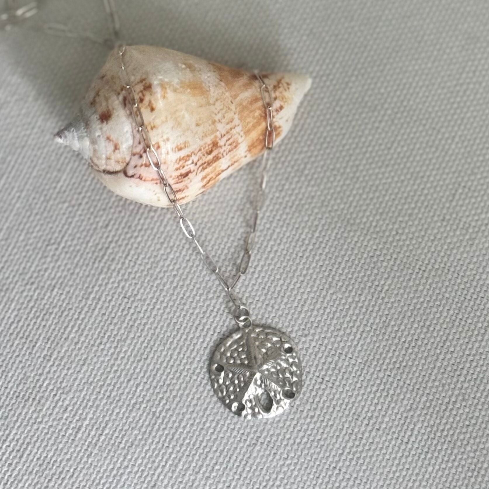 Sand Dollar Necklace: Sterling Silver