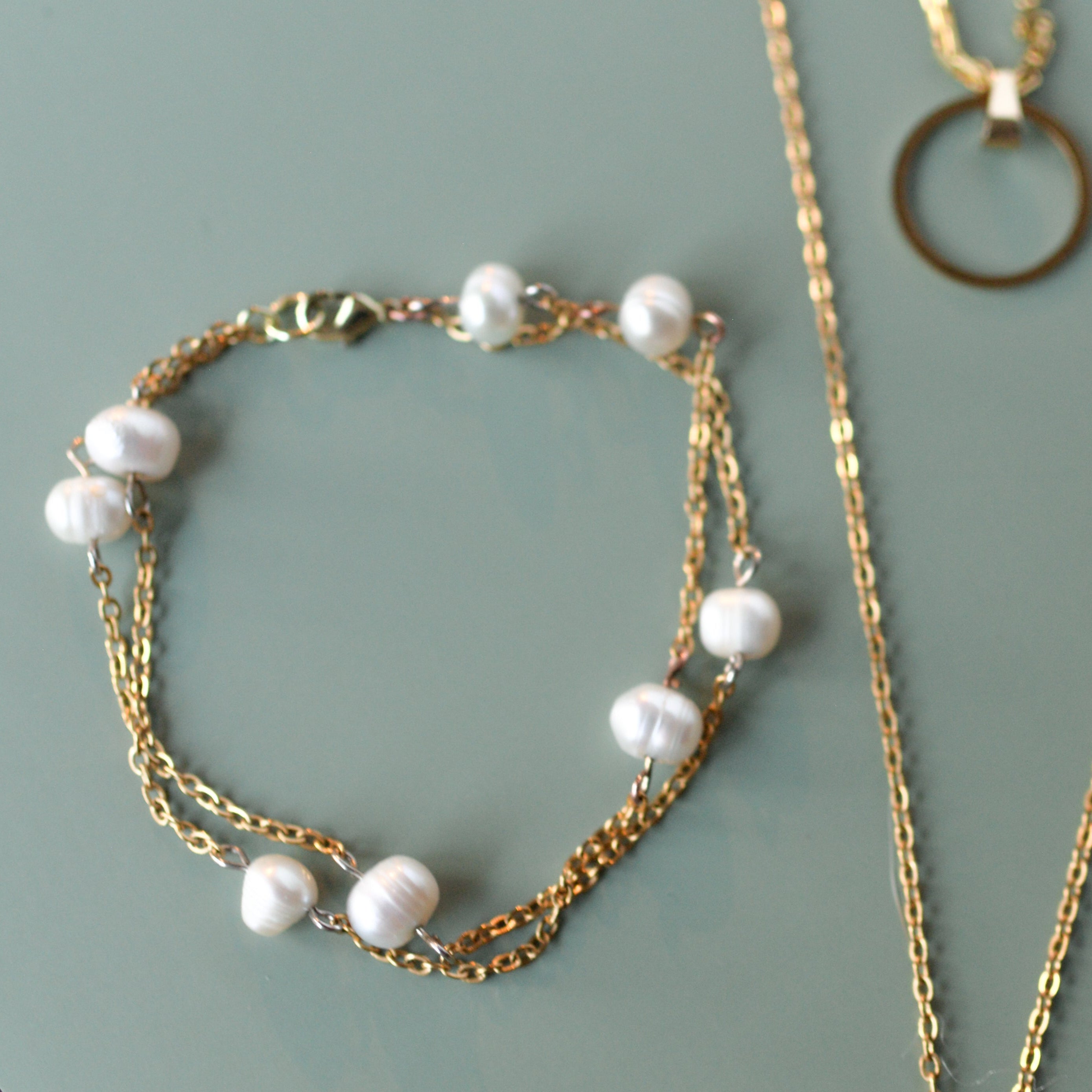 Double Strand Pearl Bracelet